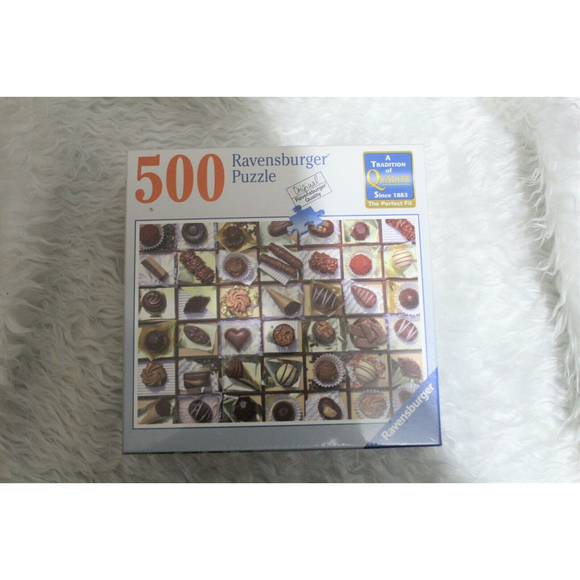 RAVENSBURGER Puzzle 500 pc. CHOCOLATE COLLAGE RARE  #821303 49 x 36 cm sealed - Picture 1 of 6